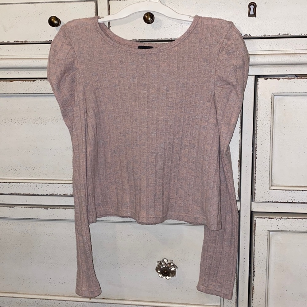 Art class longsleeve light pink dainty puff shoulder Small (6/6X) girl shirt top